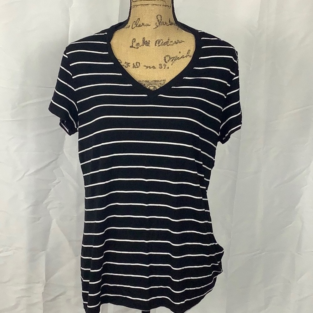 XL rayon tee black
